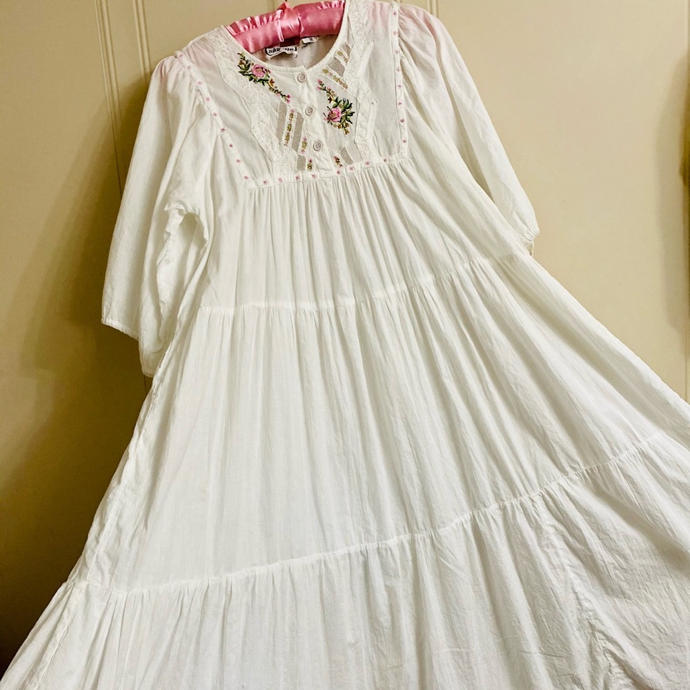 SOLD Vintage 1970s 80s Starina India Dress - Picture 7 of 9